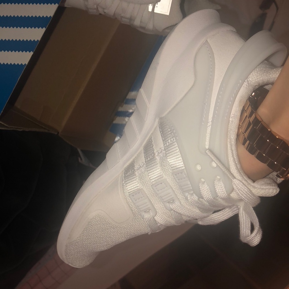 Adidas all white eqt in youth size 2.5! NEWNEW - Picture 3 of 4